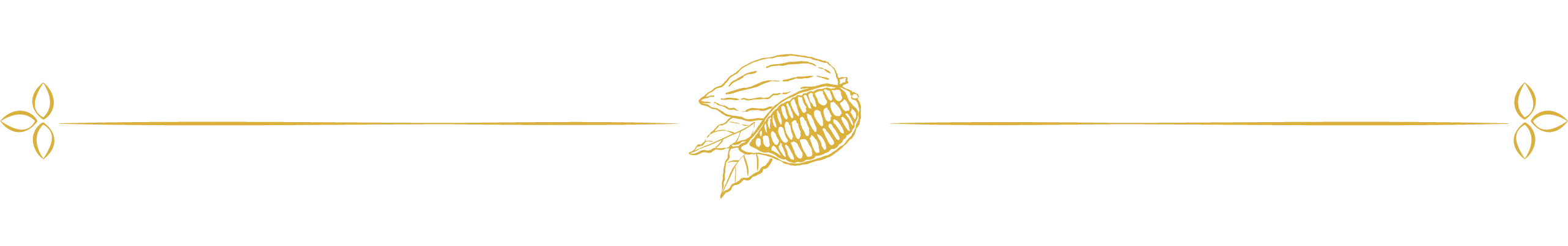 Goldene Zierleiste aus Kakaopflanzen